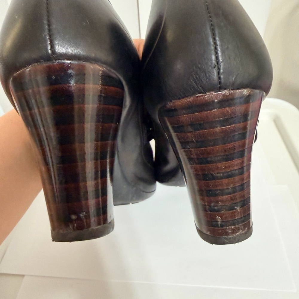 Camper Black Leather Mary Jane Block Heel EU 41 US 10–10.5 - Picture 5 of 9